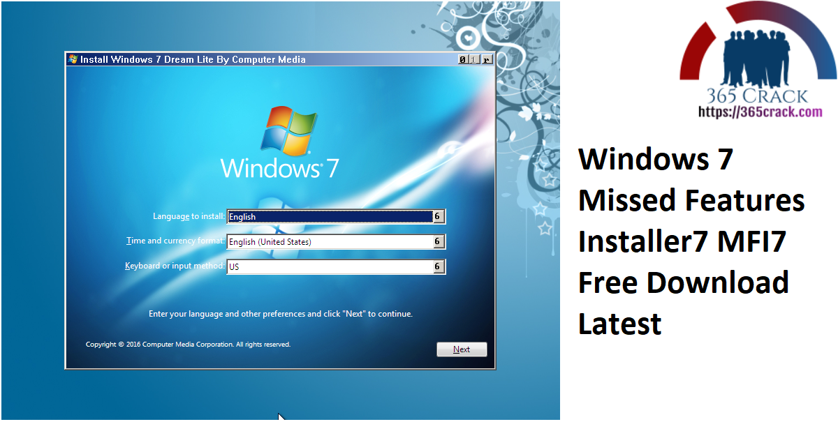 Windows 7 Missed Features Installer7 MFI7 Free Download Latest
