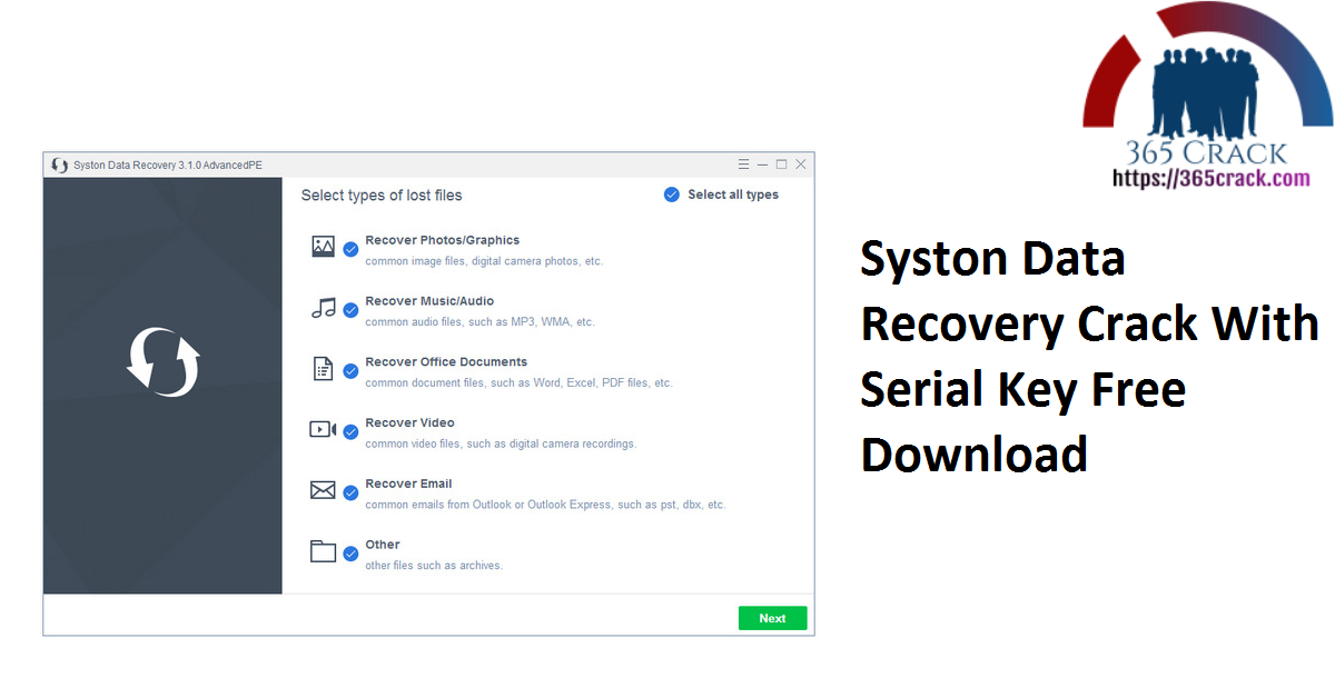 Syston Data Recovery Crack With Serial Key Free Download