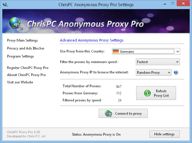 ChrisPC Anonymous Proxy Pro Crack With Registration Key Download 