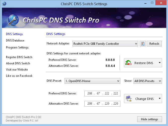 ChrisPC DNS Switch Pro Crack With Registration Key Download 