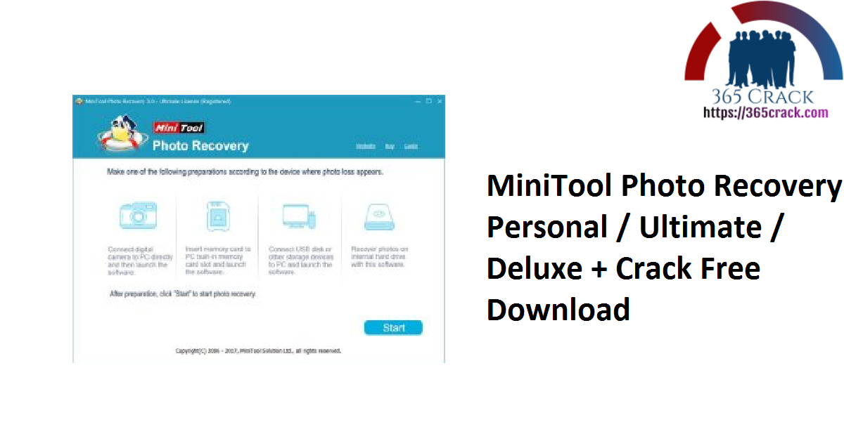 MiniTool Photo Recovery Personal Ultimate Deluxe + Crack Free Download