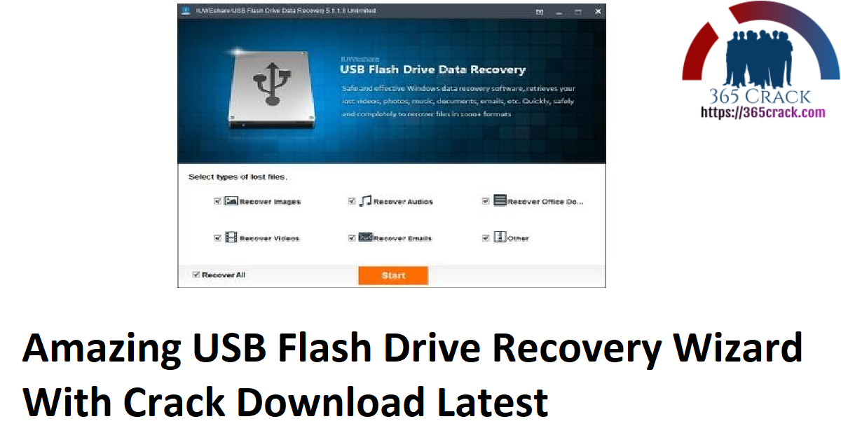 Amazing USB Flash Drive Recovery Wizard With Crack Download Latest