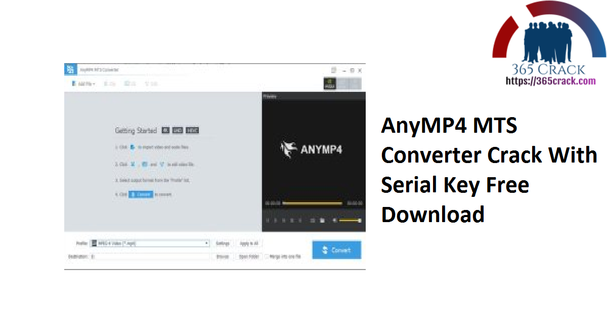 AnyMP4 MTS Converter Crack With Serial Key Free Download
