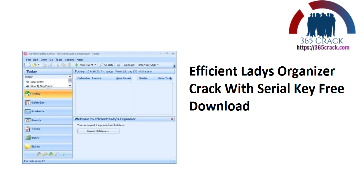 Efficient Ladys Organizer Crack With Serial Key Free Download