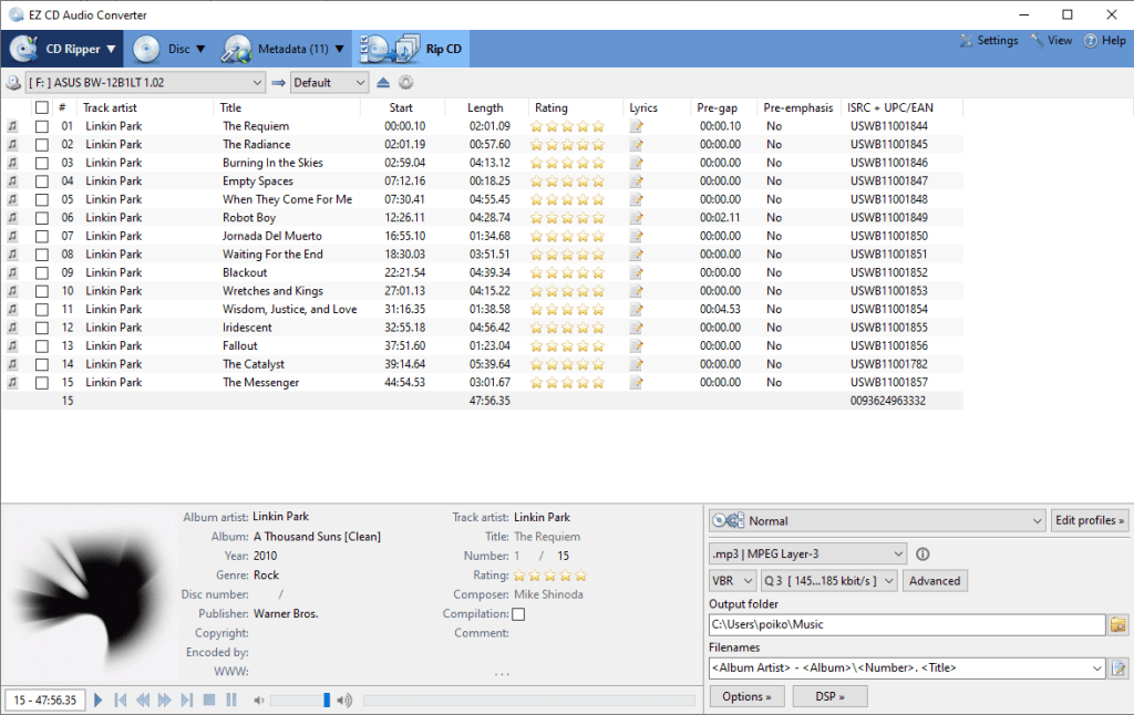 EZ CD Audio Converter 11.0.3.1 download the last version for windows