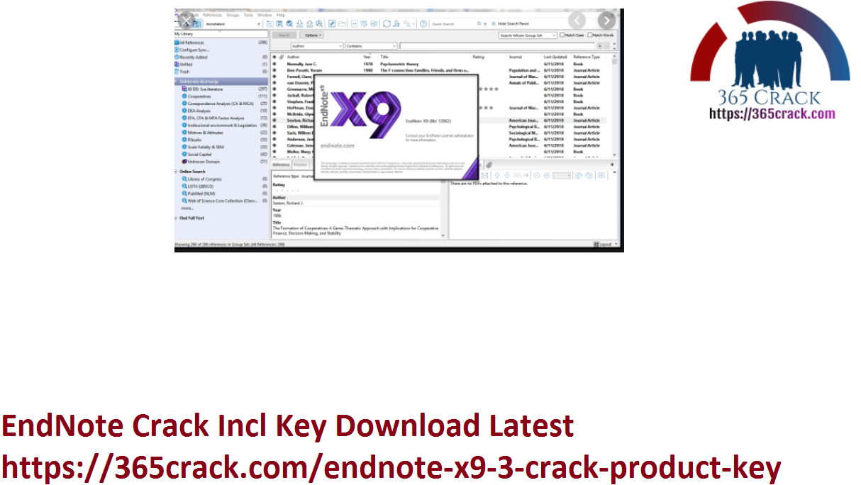EndNote Crack Incl Key Download Latest