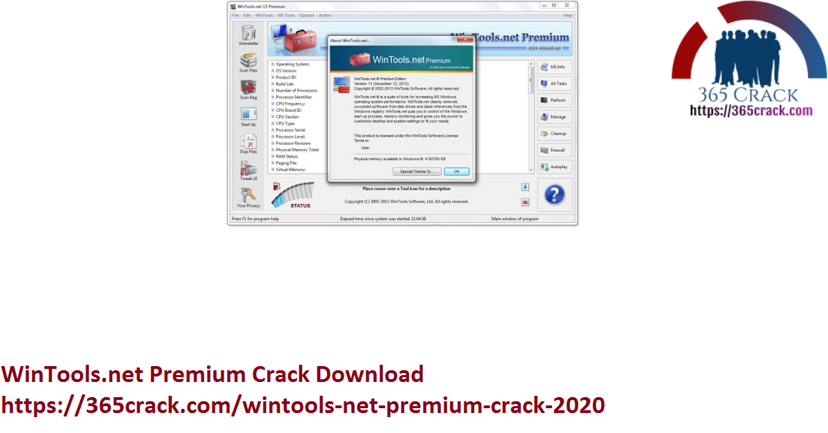WinTools.net Premium Crack Download