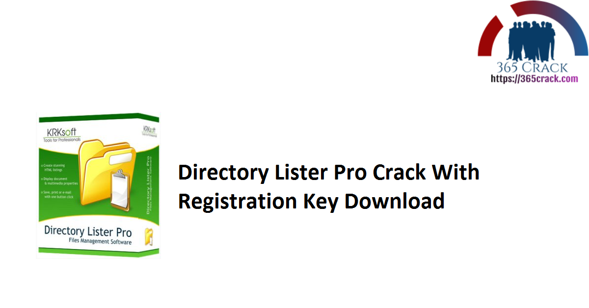 Directory Lister Pro Crack With Registration Key Download
