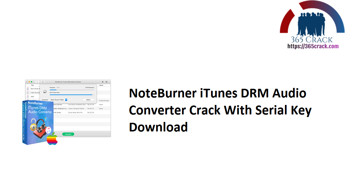 NoteBurner iTunes DRM Audio Converter Crack With Serial Key Download