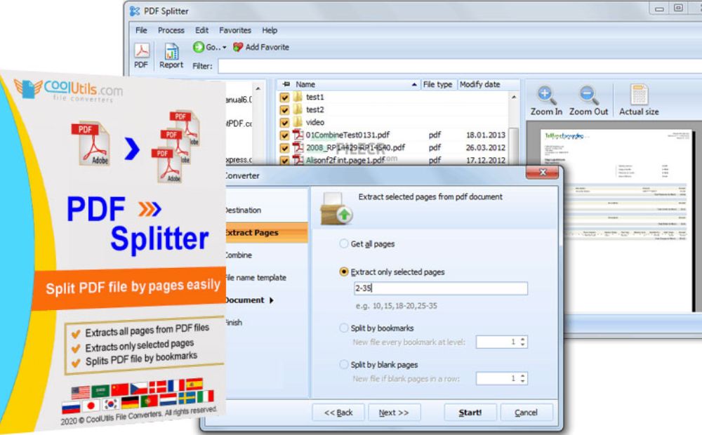 Coolutils PDF Splitter Pro Crack Free Download