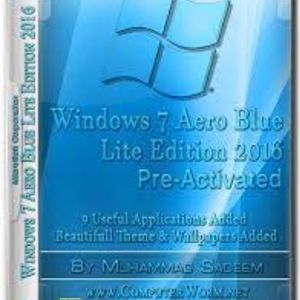 Windows 7 Aero Blue Lite Edition Pre-Activated