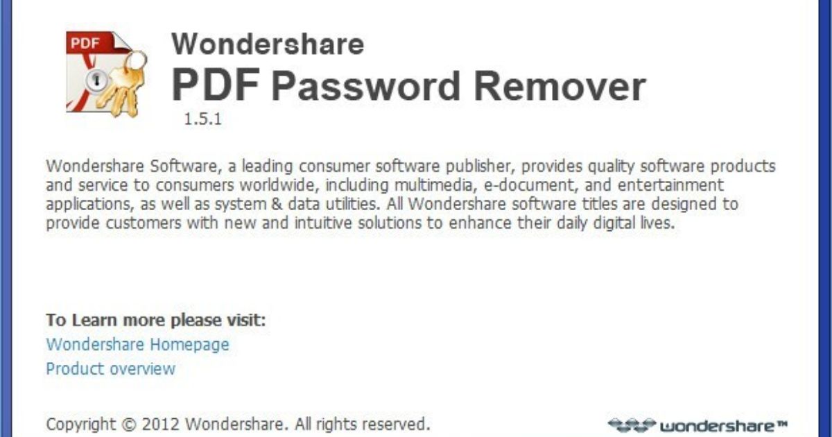 Wondershare PDF Password Remover Keygen