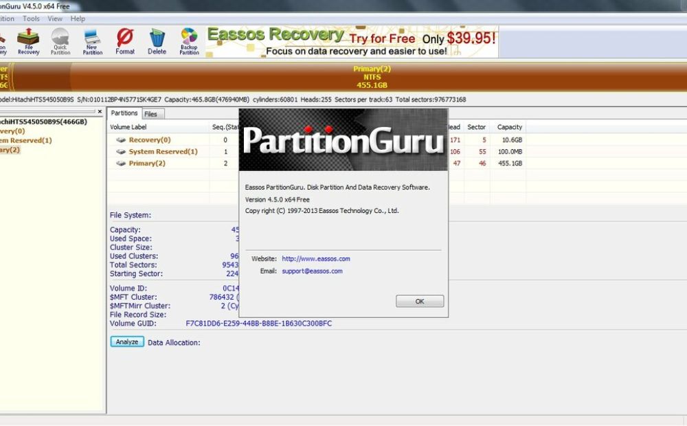 Eassos PartitionGuru 5.50 Professional Edition