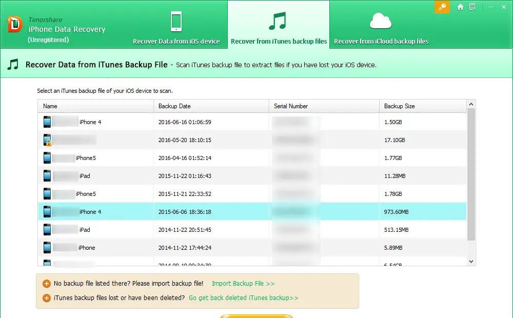 Tenorshare iPhone Data Recovery Portable Download